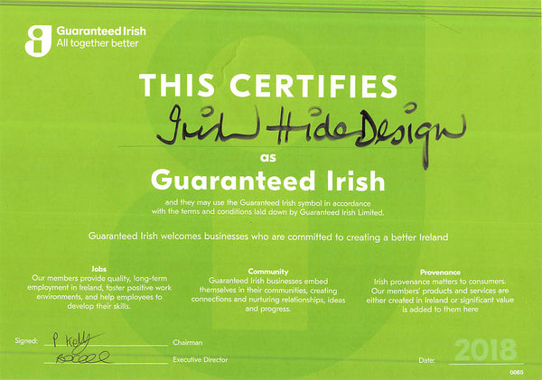 Irish Hide Designs - Guaranteed Irish