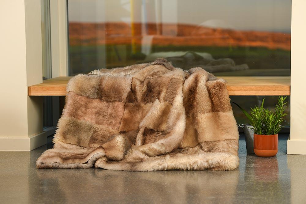 luxury Irish lambskin throw
