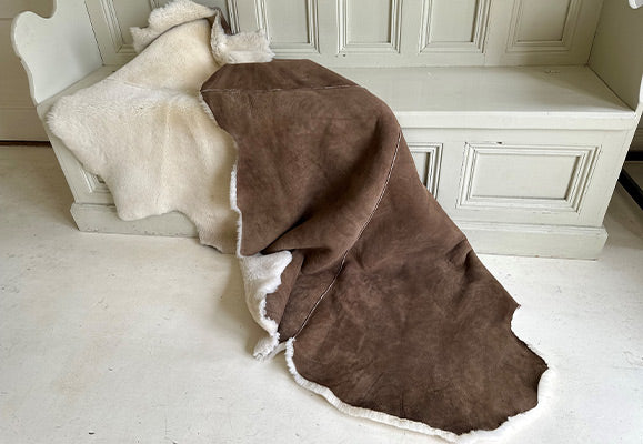 brown doublefaced sheepskin rug