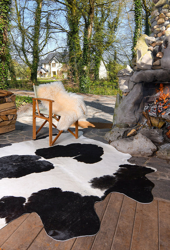 cowhide rug and sheepskin rug