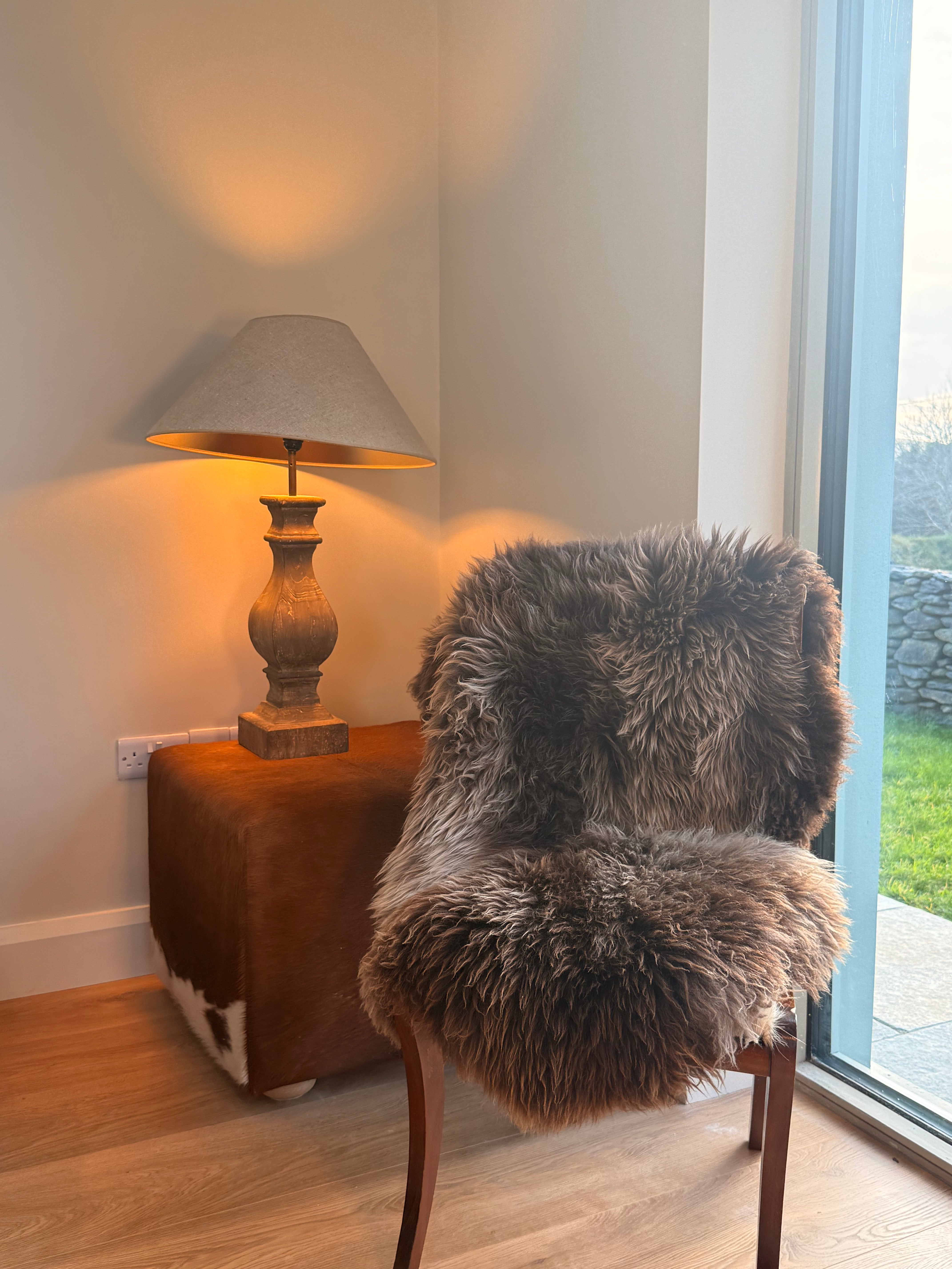 Ayla Brown Shaggy Sheepskin