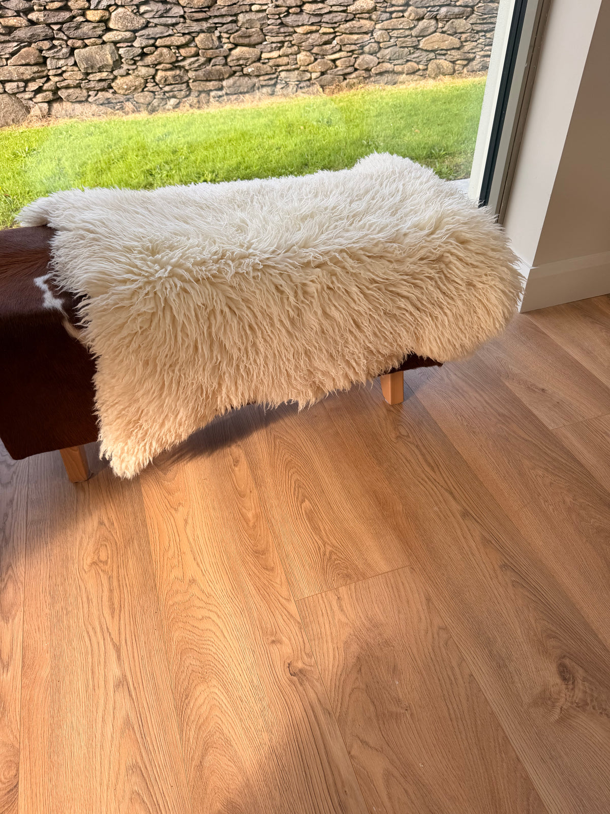 Ivory Drift Long Wool Sheepskin Rug