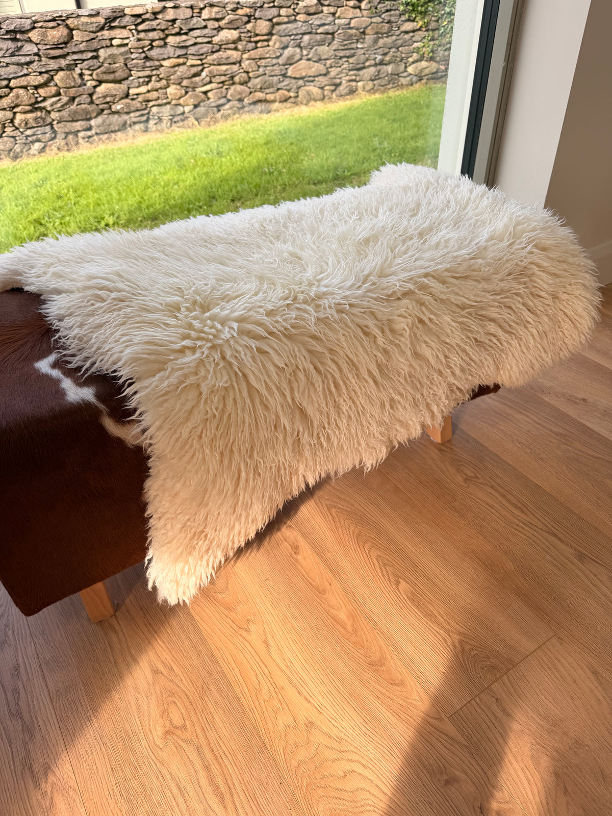 Ivory Drift Long Wool Sheepskin Rug