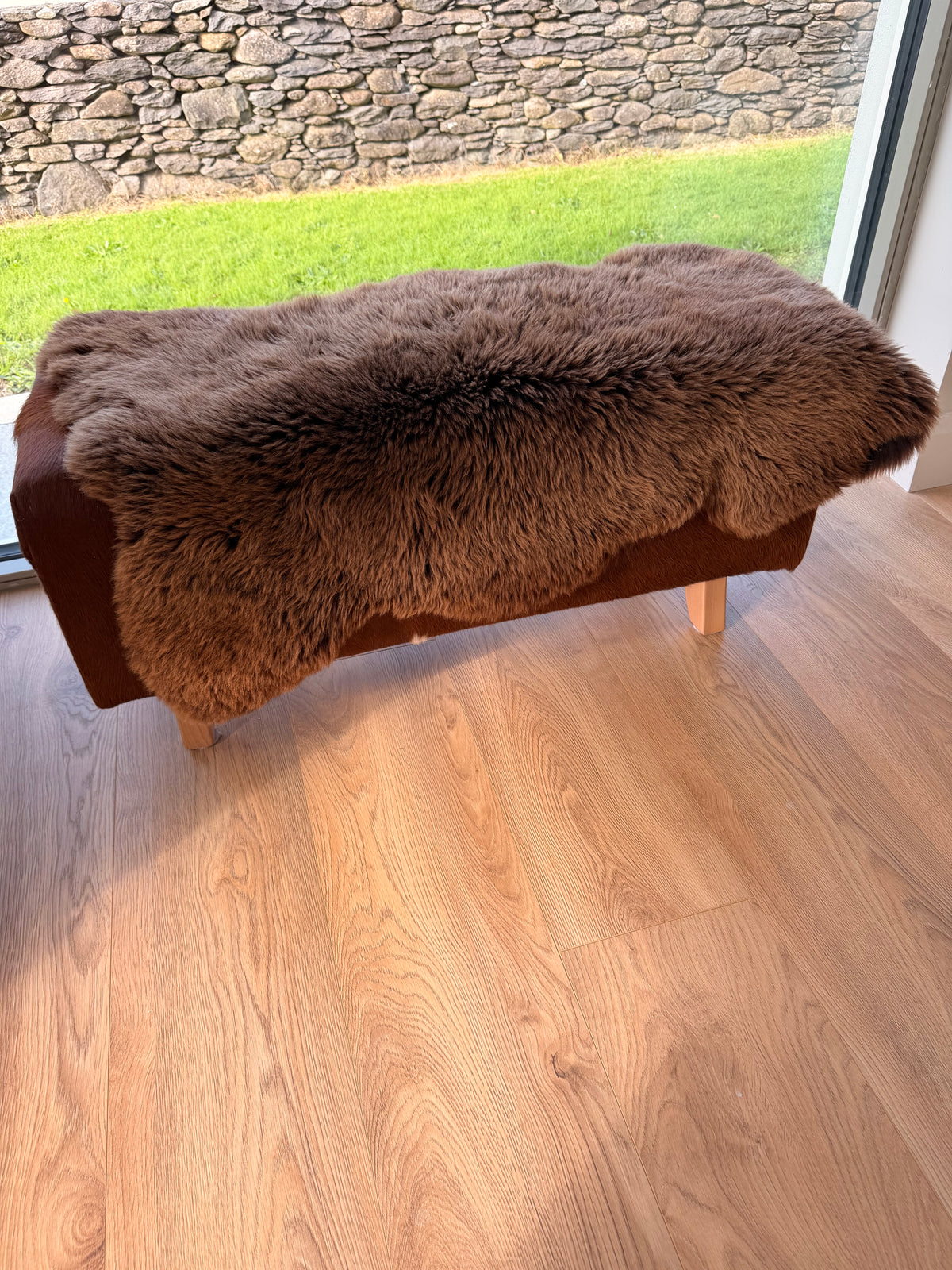 Whiskey Oak Brown Sheepskin Rug