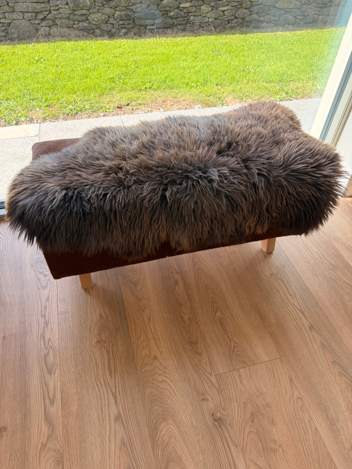 Atlantic Heather Long Wool Sheepskin Rug
