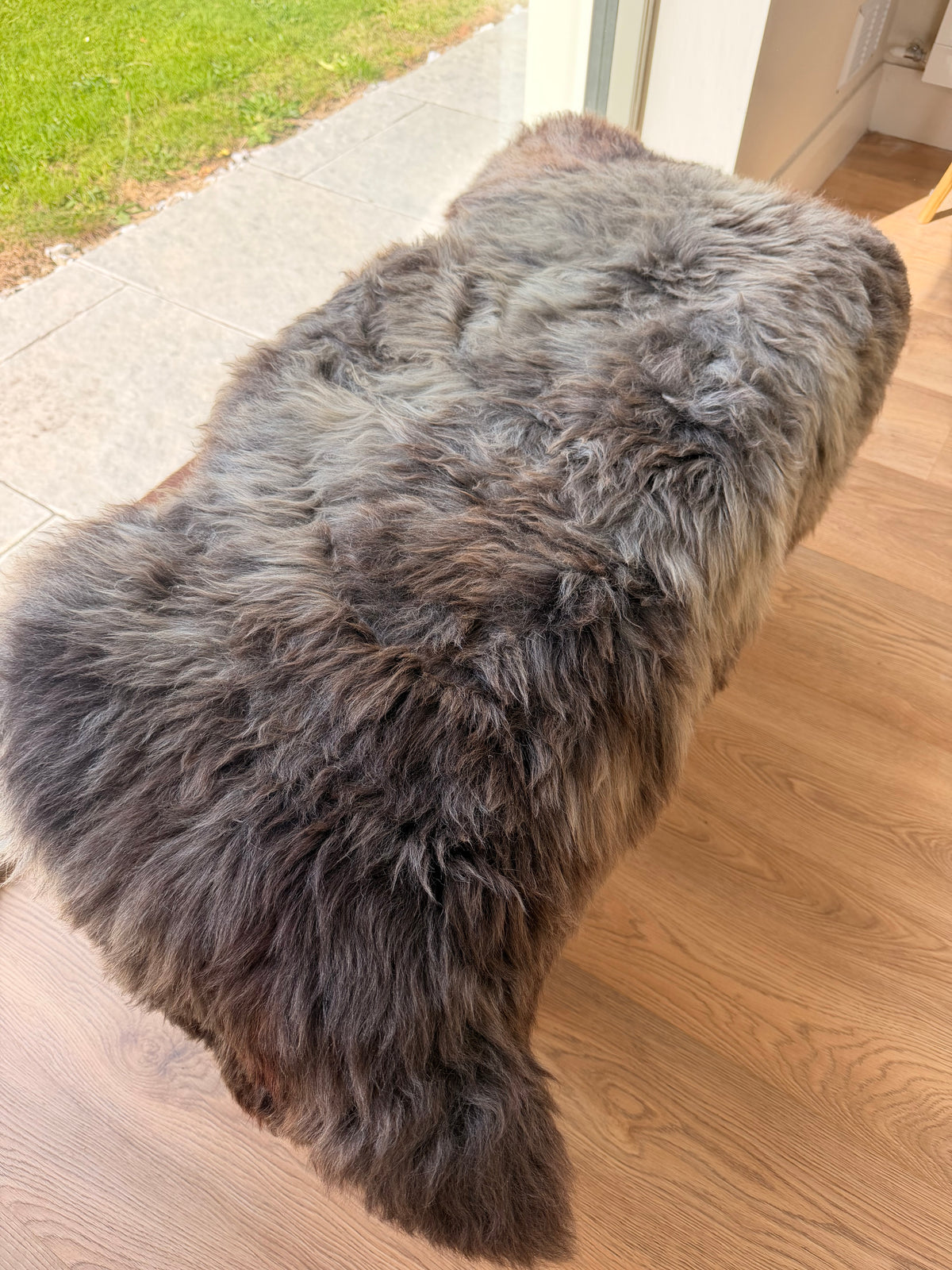 Wicklow Storm Long Wool Sheepskin Rug