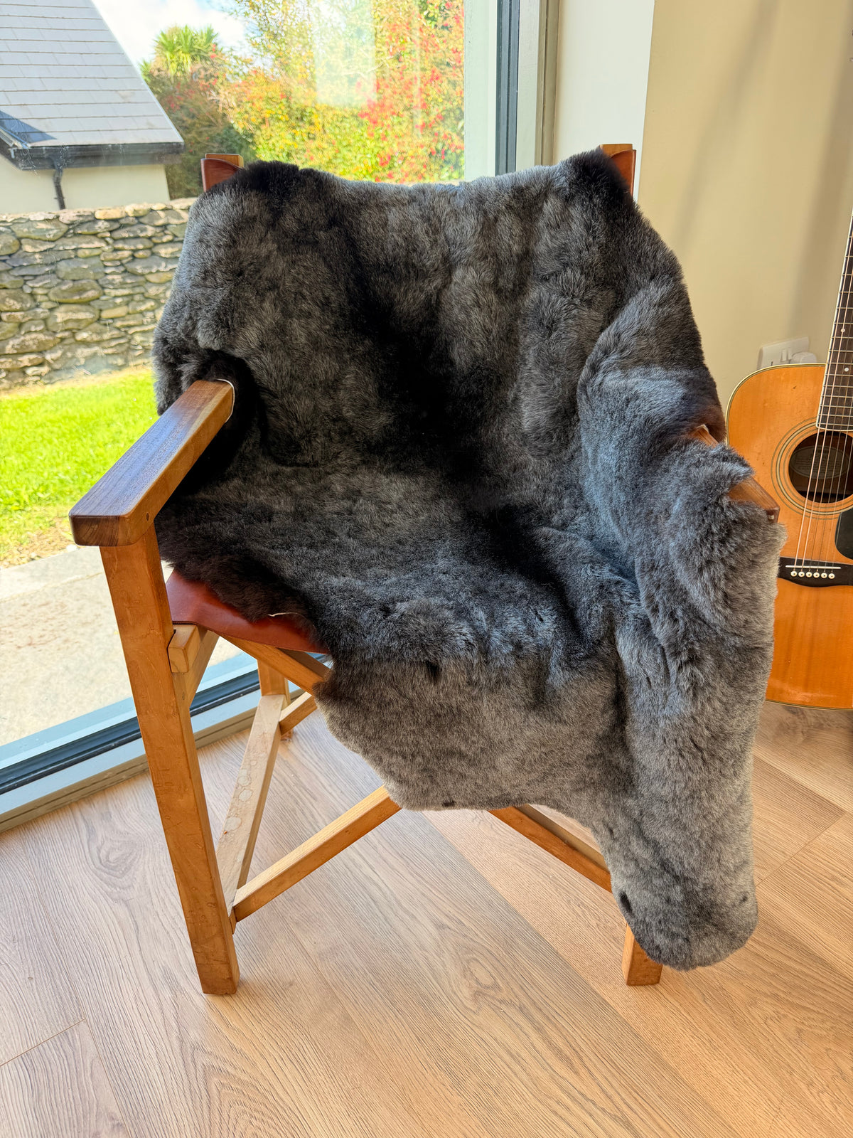 Galway Slate Clipped Charcoal Sheepskin Rug