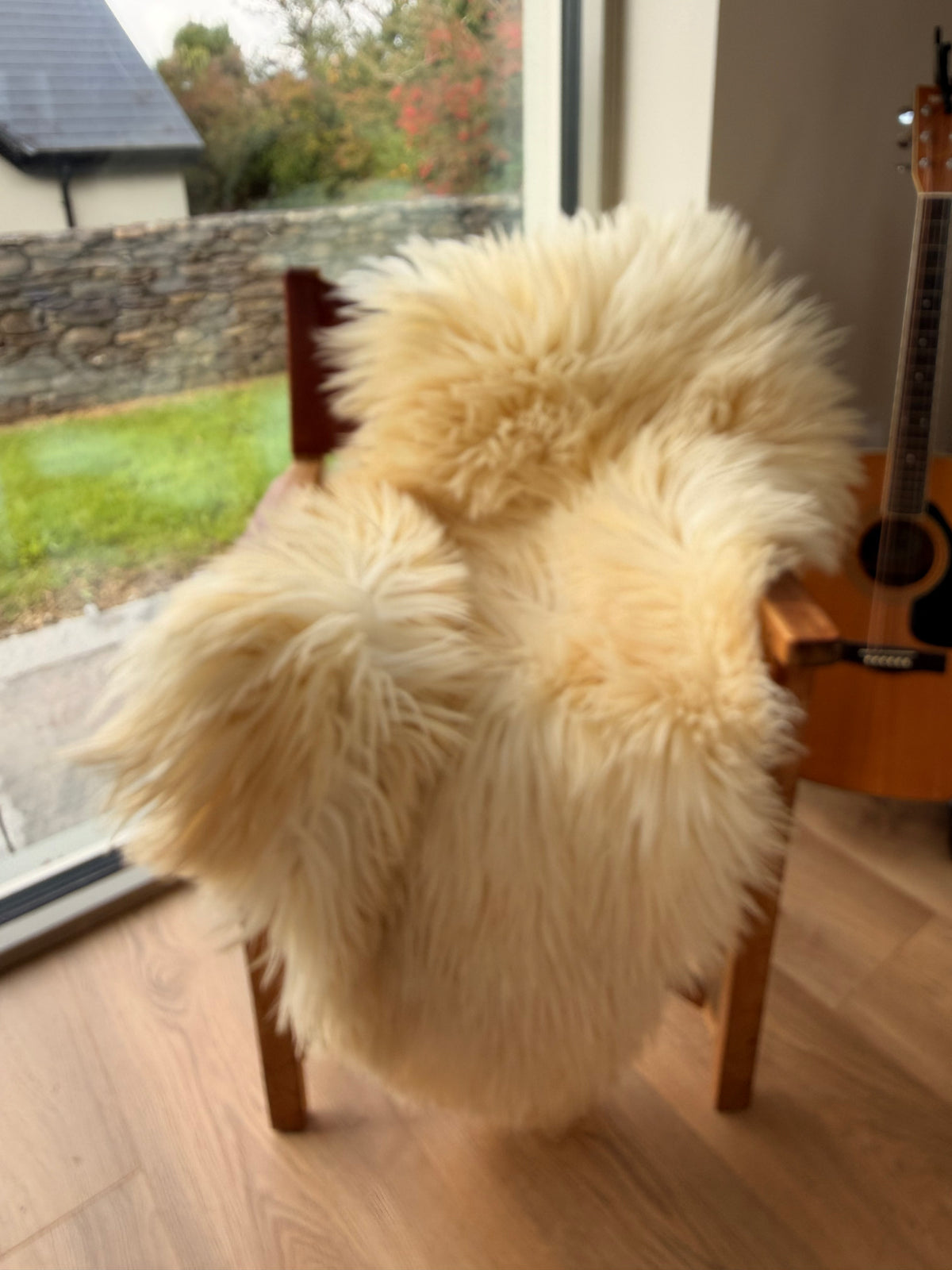 Mountain Cloud Large Shaggy Cream Sheepskin Rug