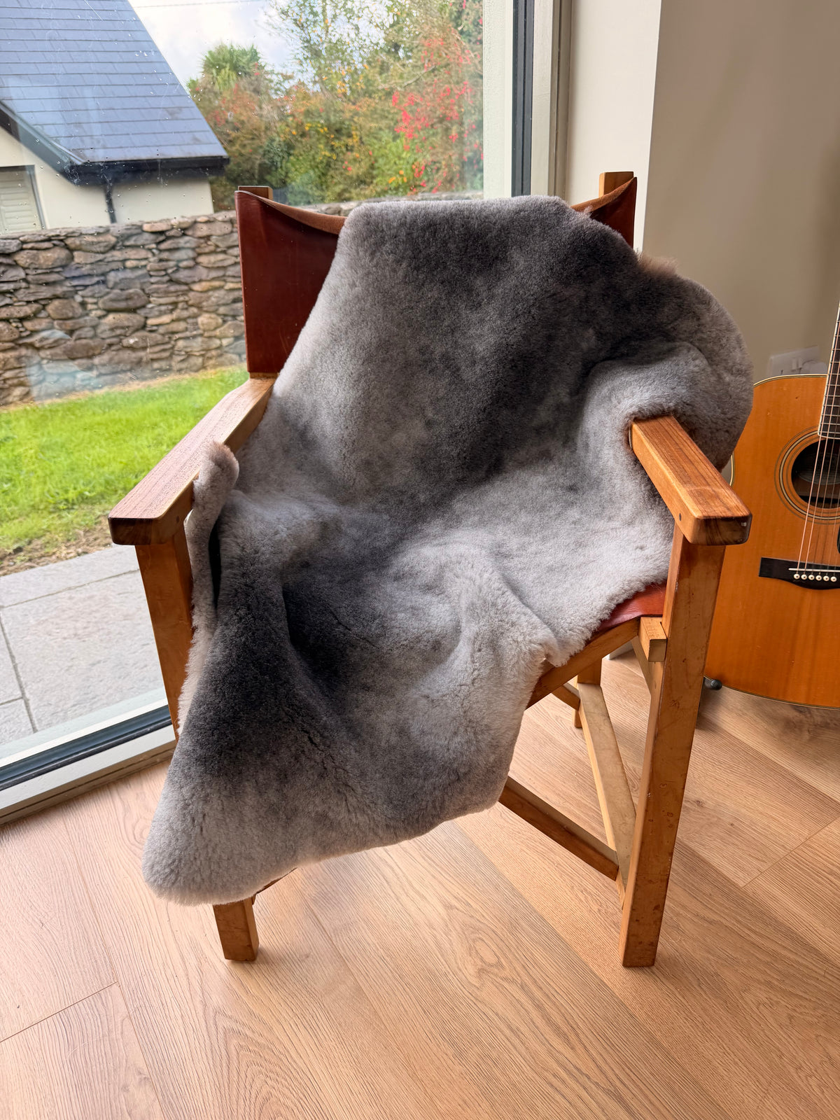 Slate Shadow Clipped Grey Sheepskin Rug