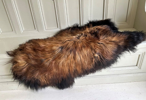 tan sheepskin rug