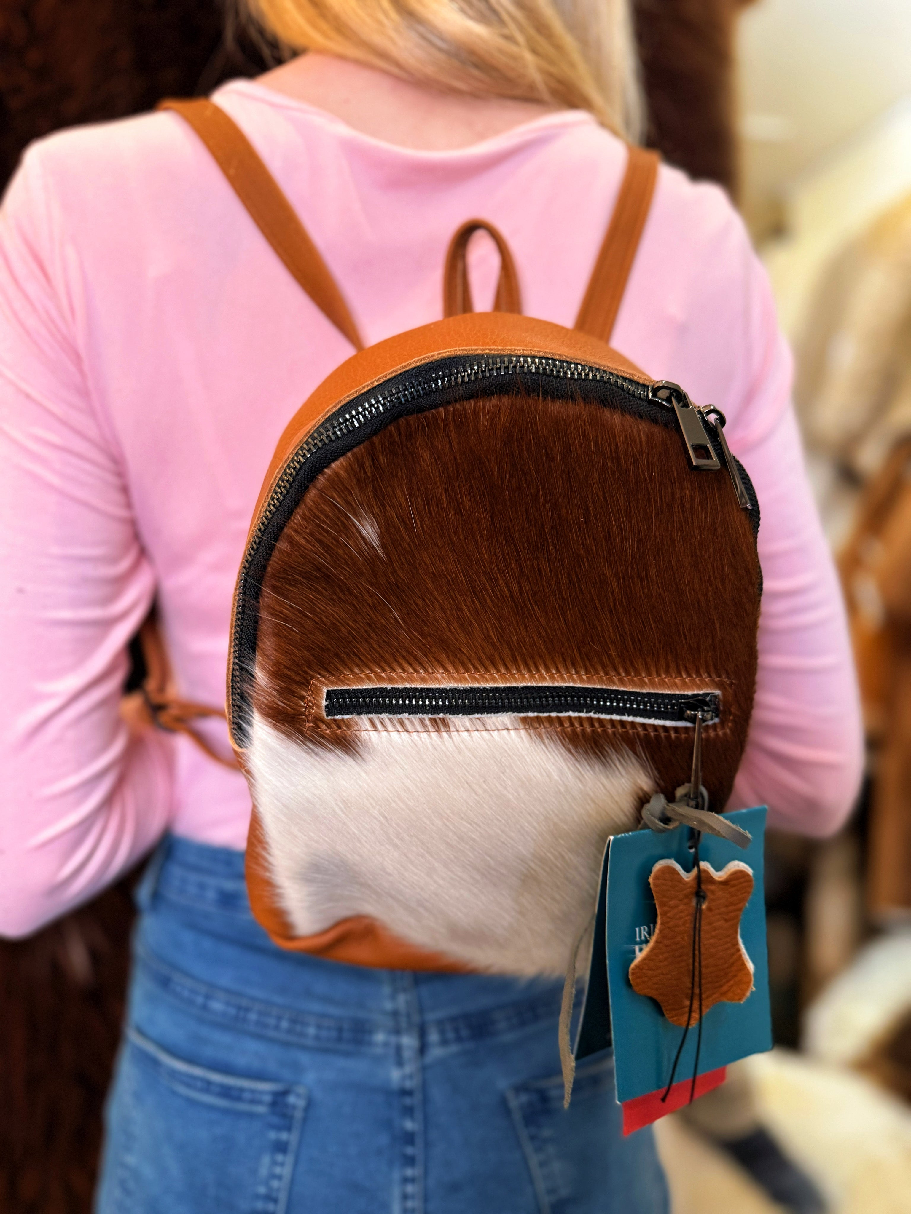 Mini Cowhide Backpack