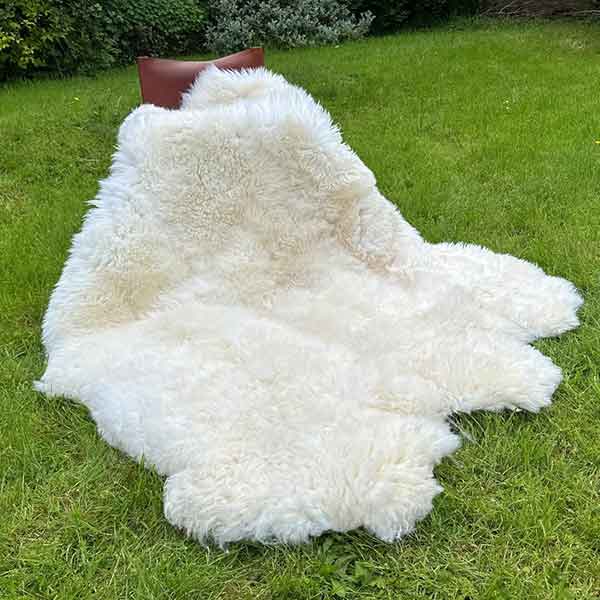 large white sheepskin