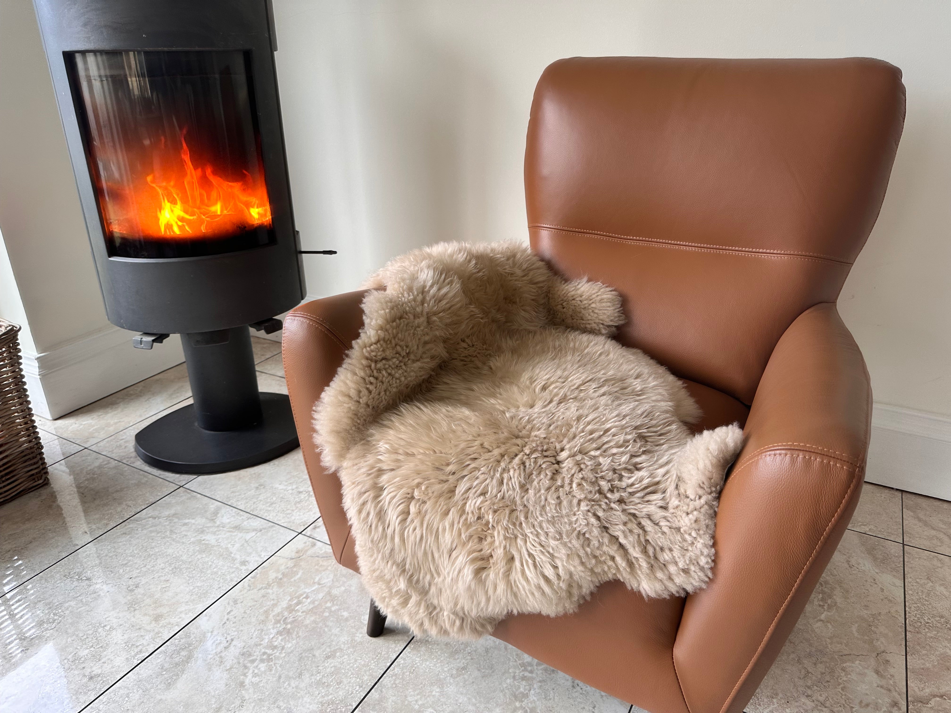 blonde sheepskin rug