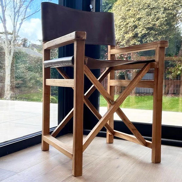 leather hardwood chair