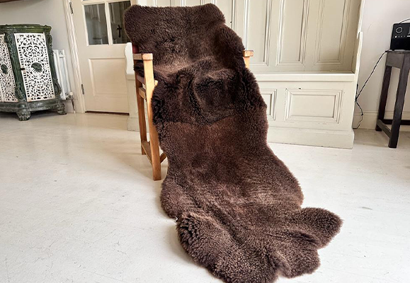 chocolate brown sheepskin