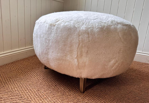 large white stool