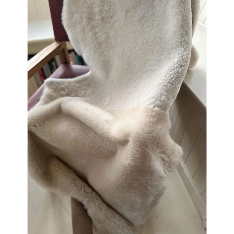 beige double face luxury throw