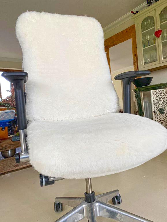 Custom Made Sheepskin Office Chair Cover