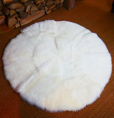 Circular White Sheepskin “Made to Order”