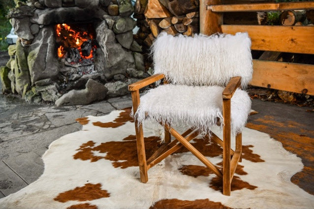 Shaggy Sheepskin Directors Chair (Made to order)
