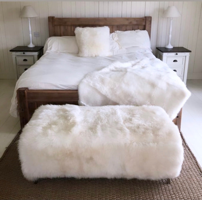 Fine Lambskin Wool Throw- 100 cm by 200cm