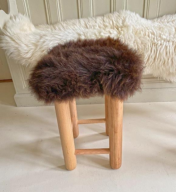 'Arranmore' Sheepskin Stools- Height 49cm