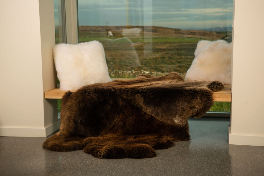 Quad Sheepskin Rug Natural Brown