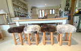 selection of sheepskin stools