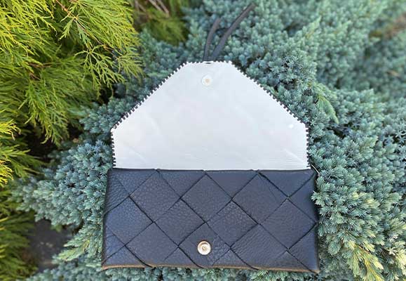 large leather clutch bag