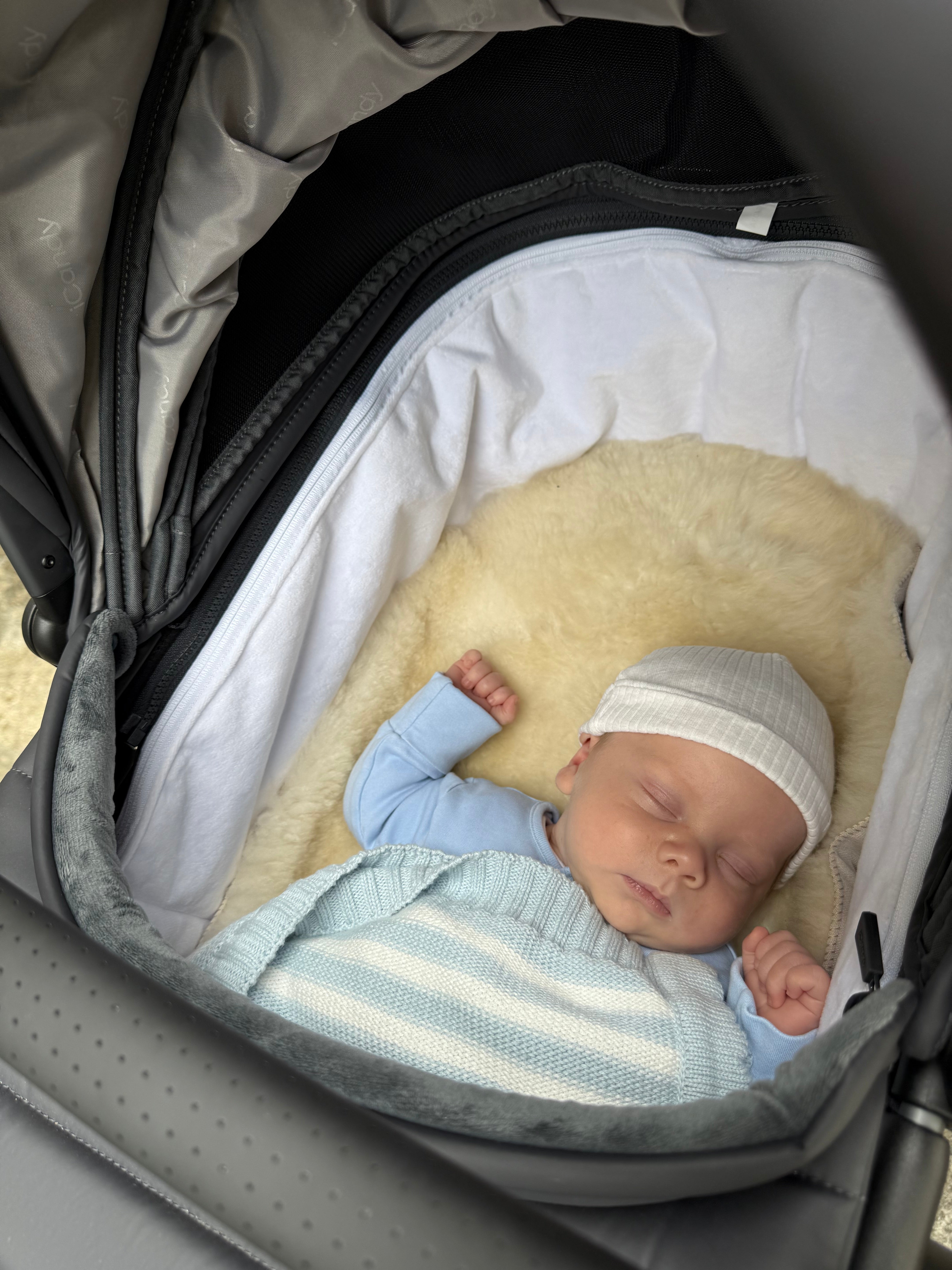 Natural White Sheepskin Buggy Liner