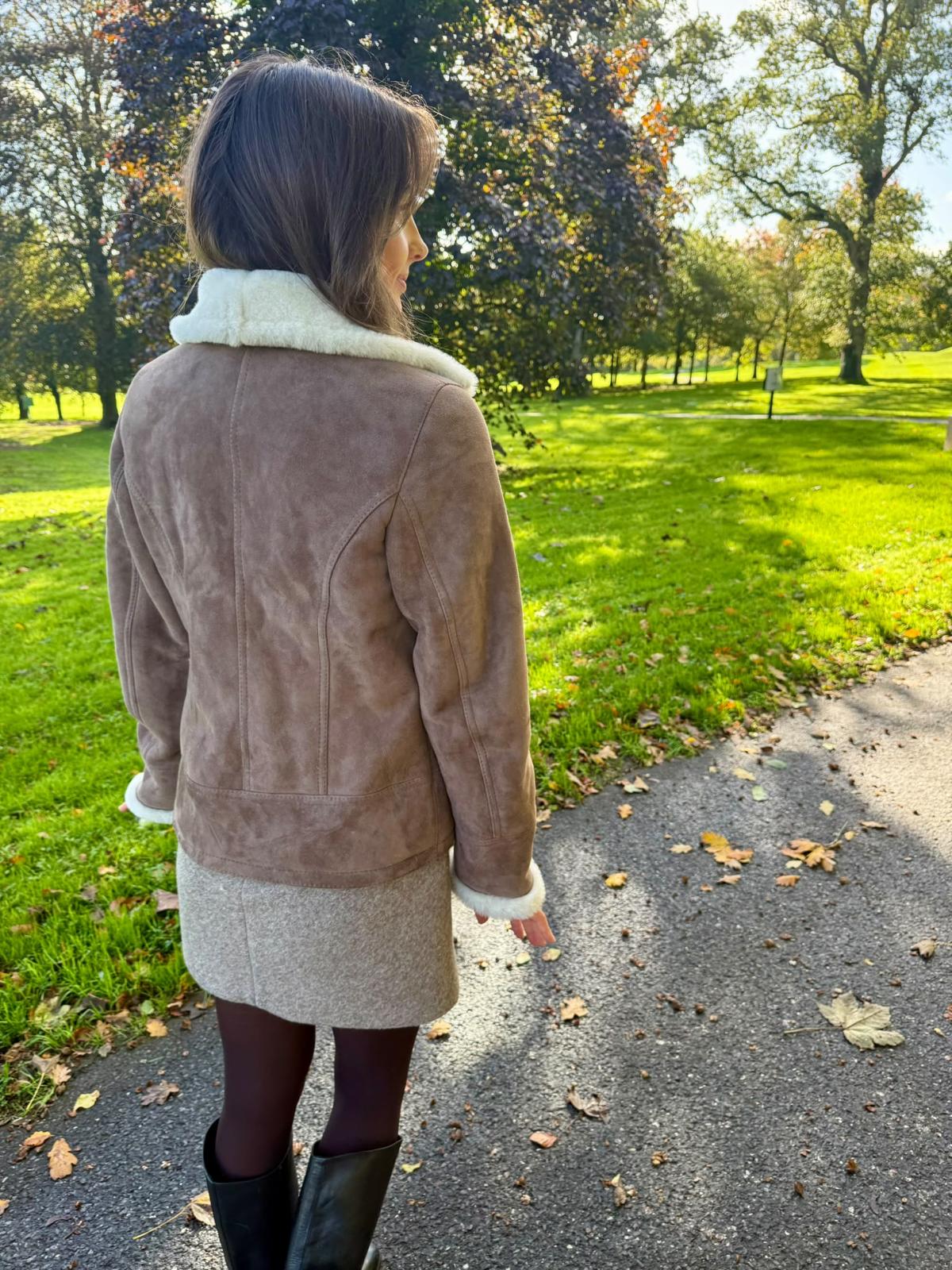Aviator shearling sheepskin jacket