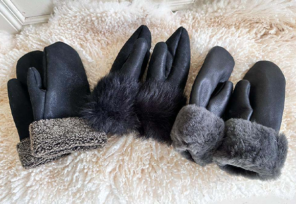shearling gloves