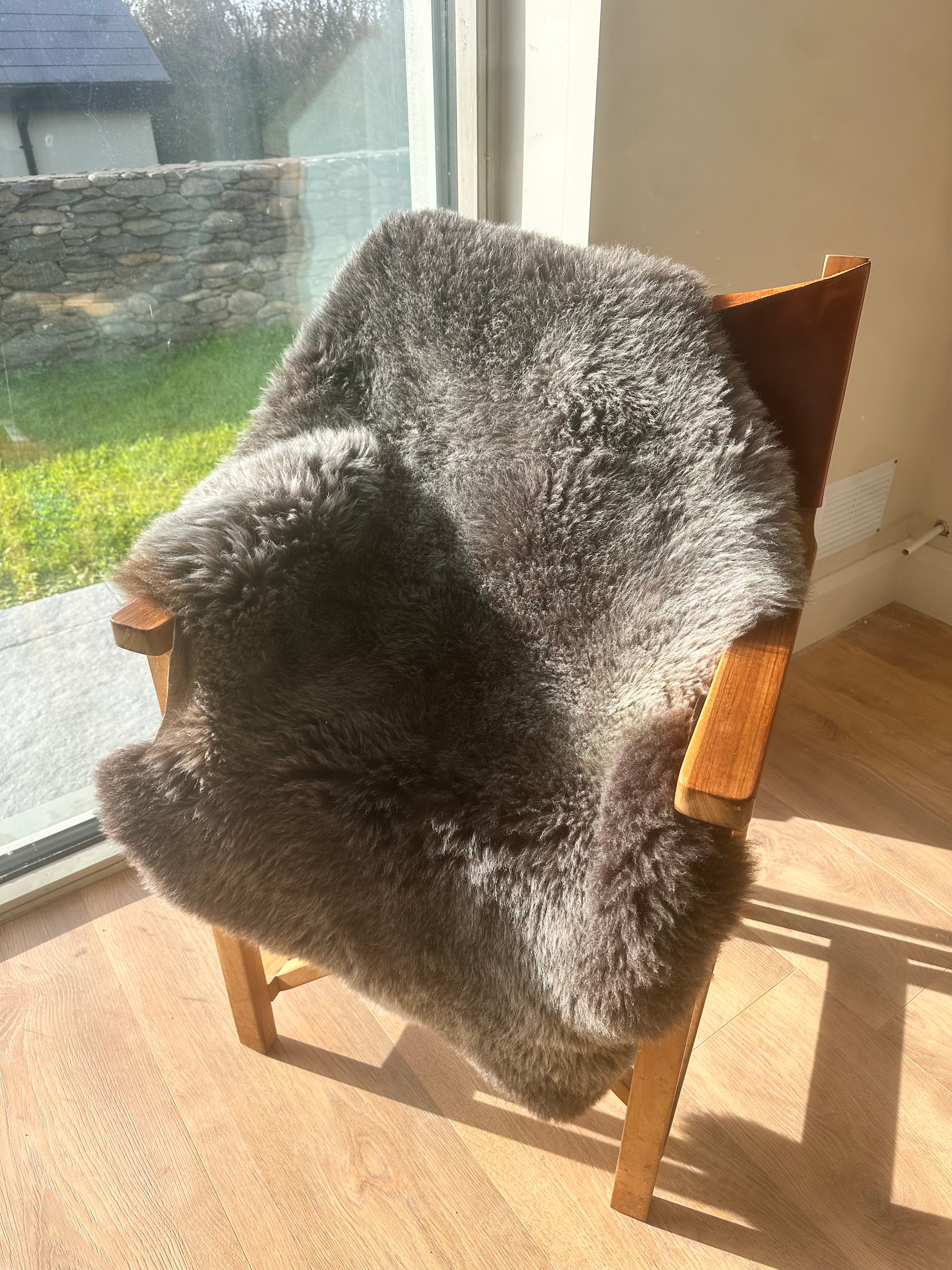 Edwin Clipped Grey Sheepskin