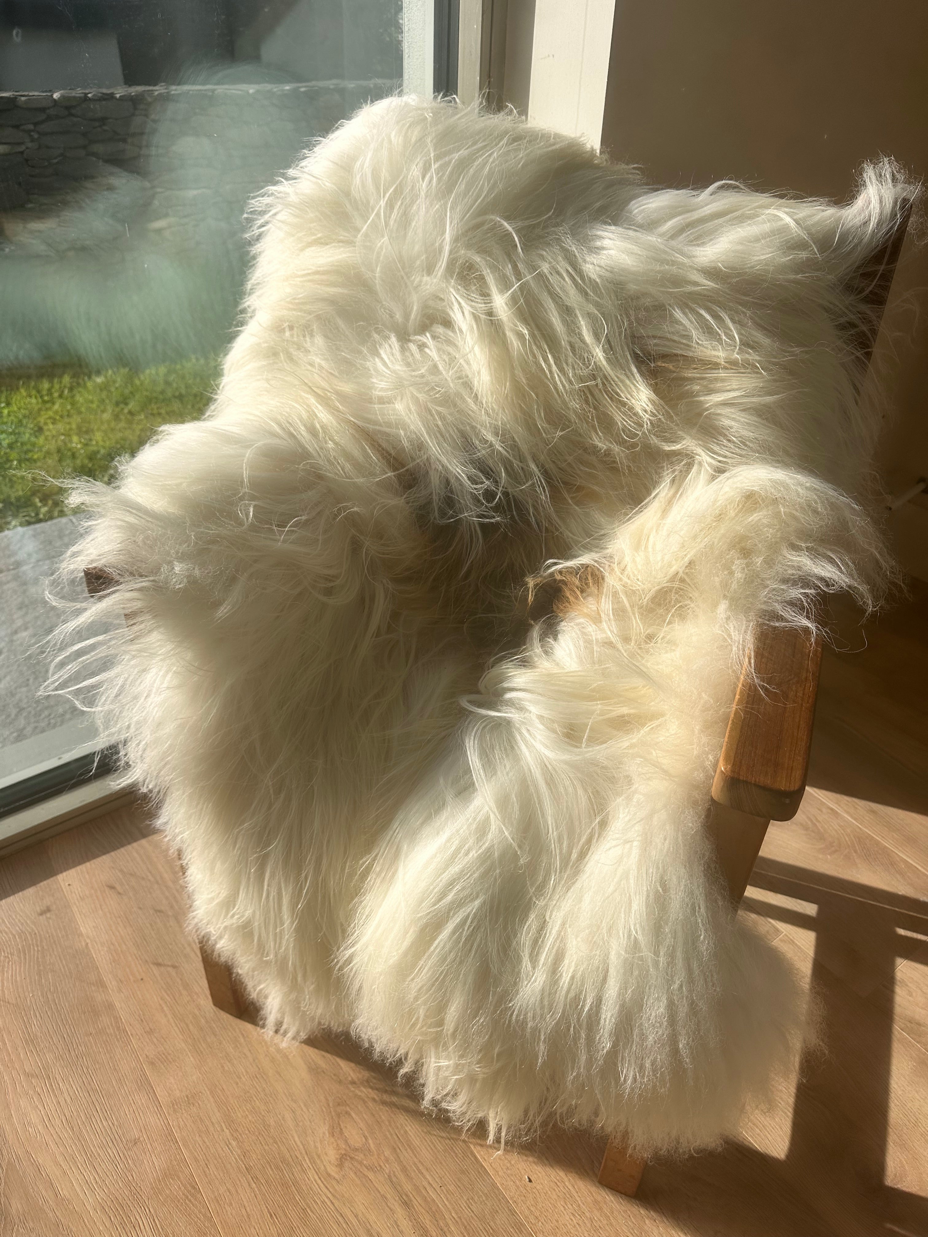 Brit Highland White Sheepskin With Brown Spot