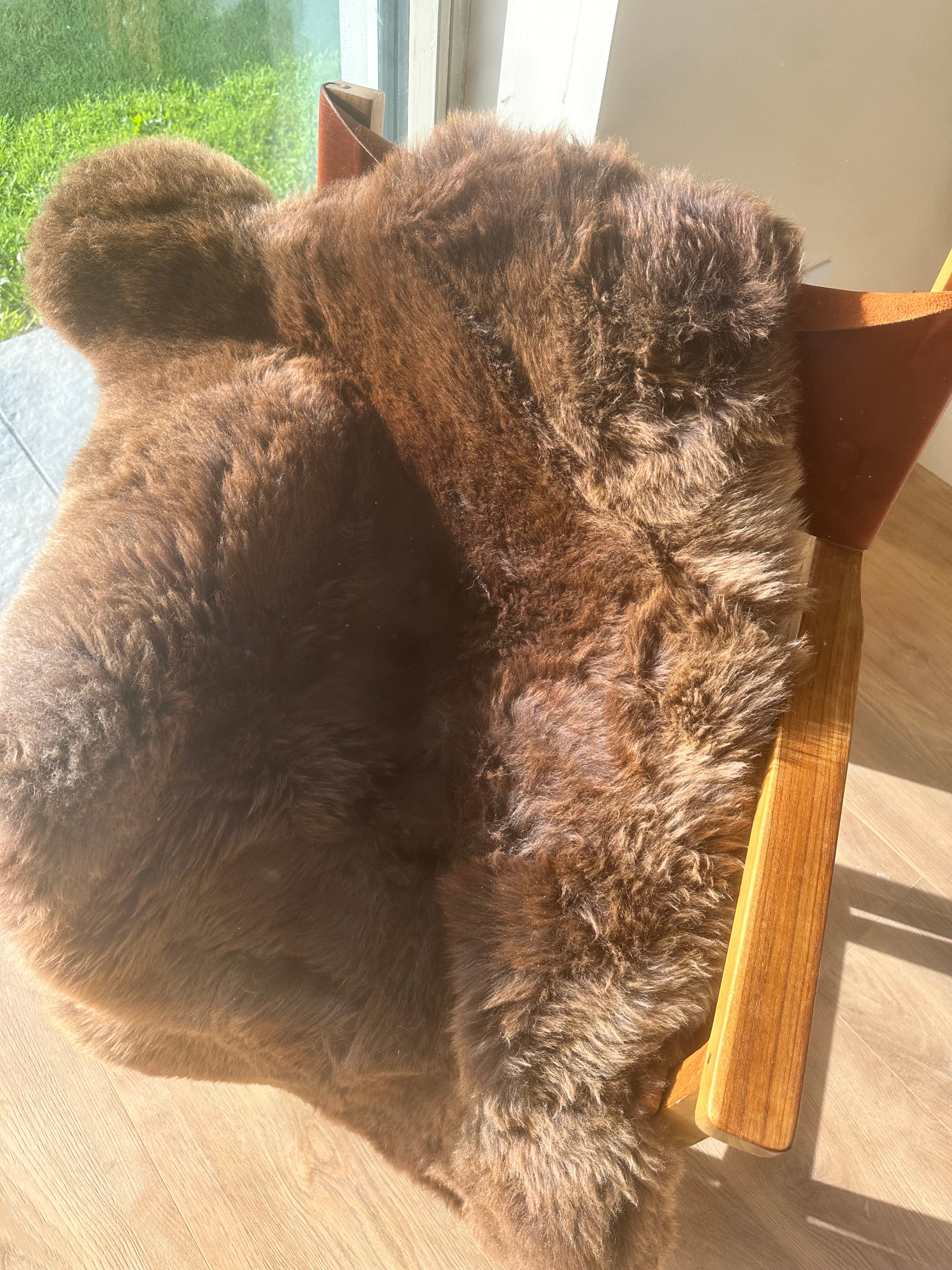 Veronica Large Natural Brown Fine Fleece Sheepskin