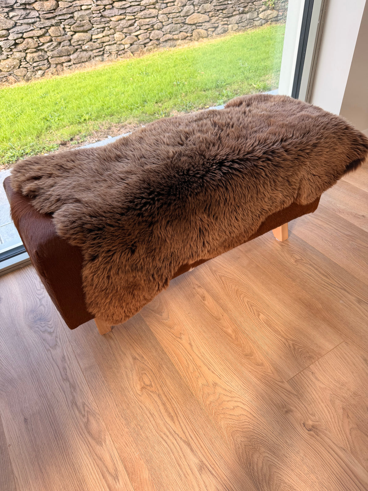 Whiskey Oak Brown Sheepskin Rug
