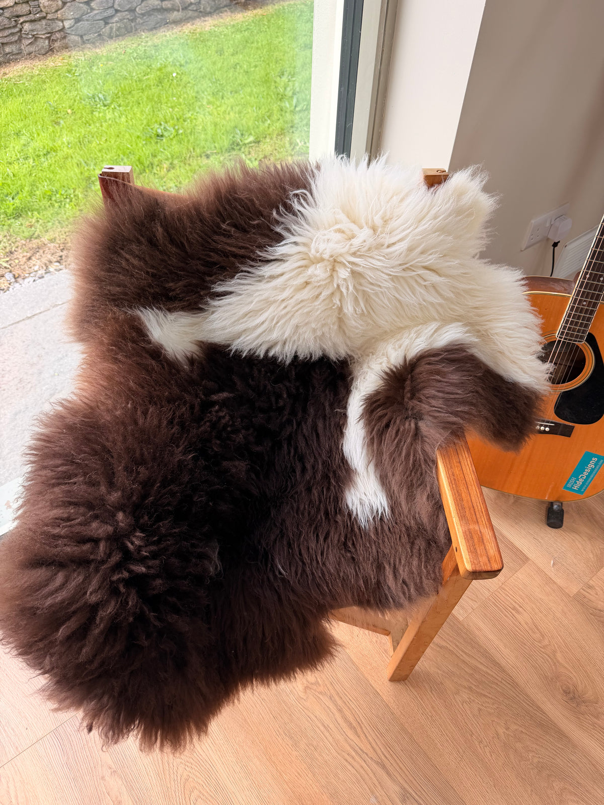 Wild Heather Chocolate & Cream Sheepskin Rug