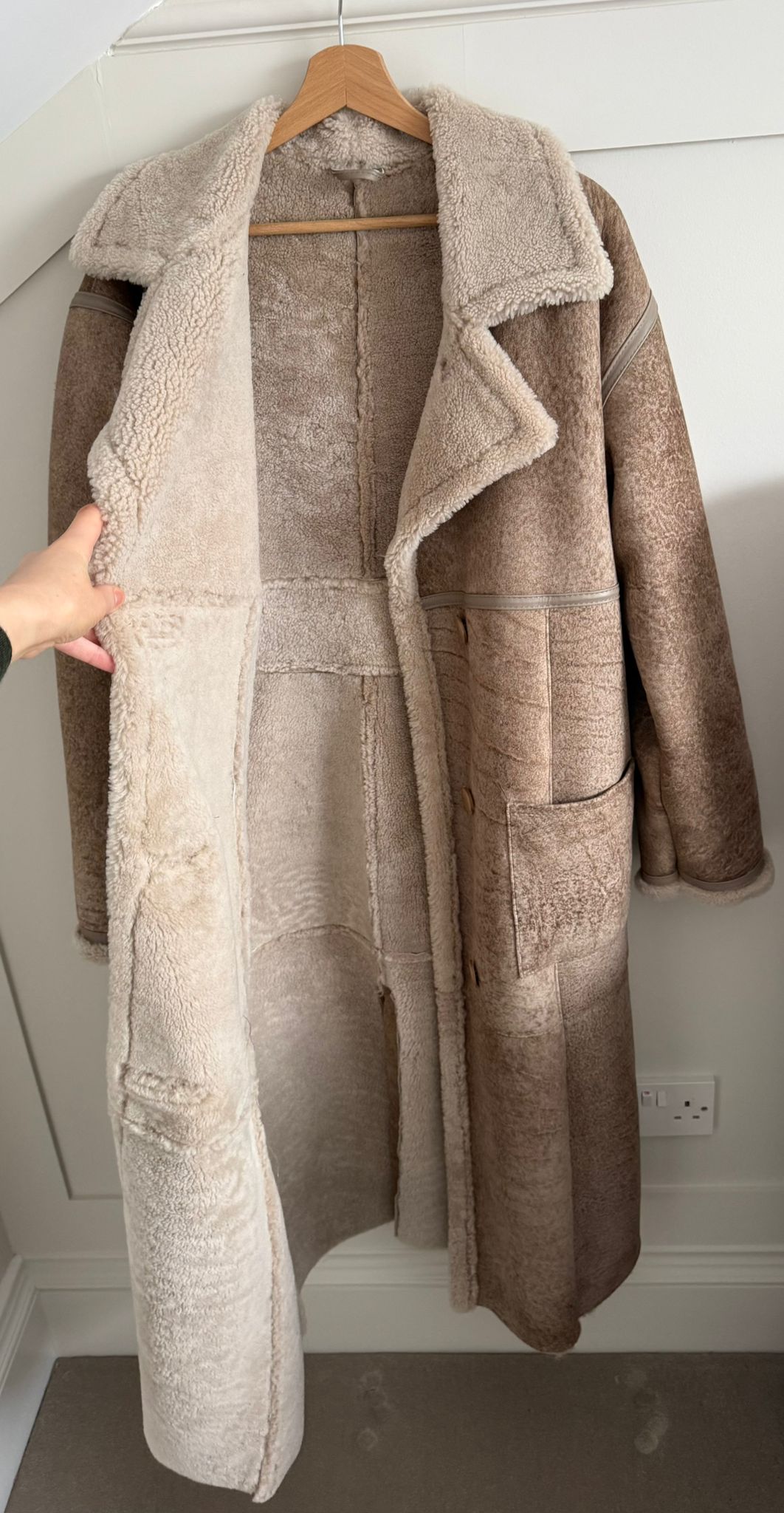 Lambskin Shearling Long Coat