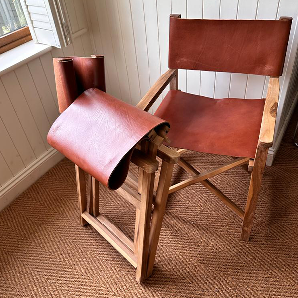 leather folding directors chair 2