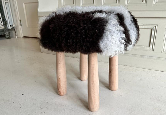 sheepskin stool 1