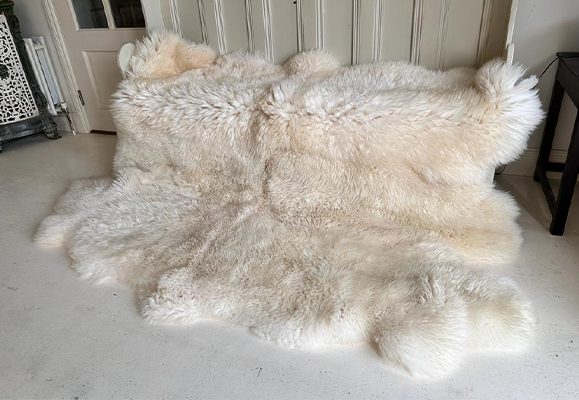 extra large white sheepskin rug