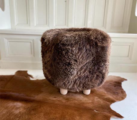 Clahane sheepskin footstool