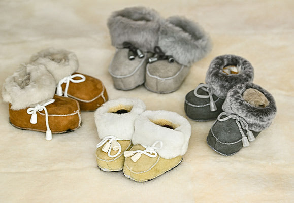 Sheepskin Baby Booties