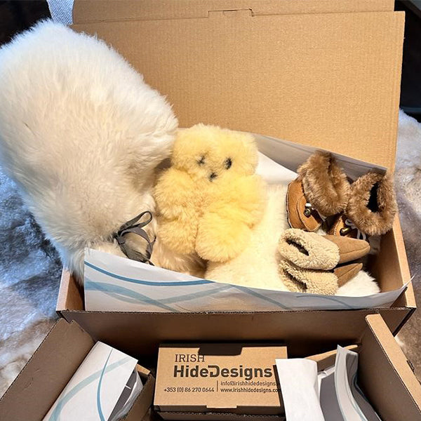 sheepskin gift box for baby