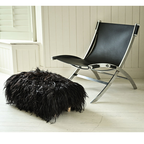 sheepskin footstool