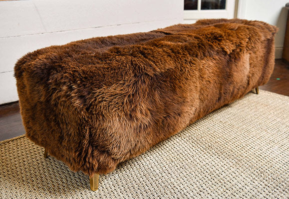 Inisbofin Sheepskin Ottoman