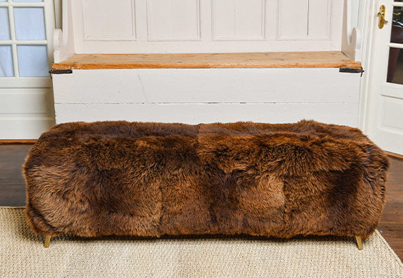 Inisbofin Sheepskin Ottoman