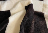 Chequered Black and White Shearling Throw