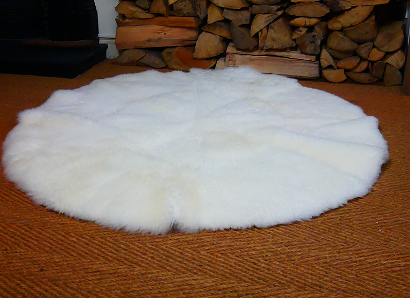 Circular White Sheepskin “Made to Order”