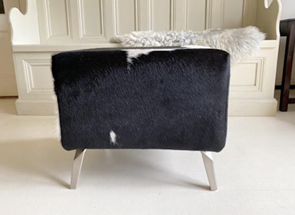 cowhide footstool